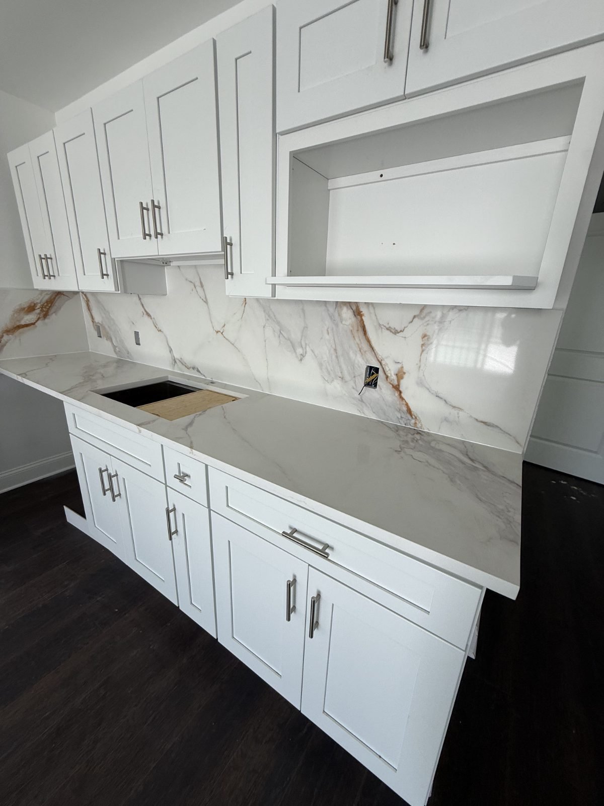 Backsplashes fabricated and installed by Stone Elegance