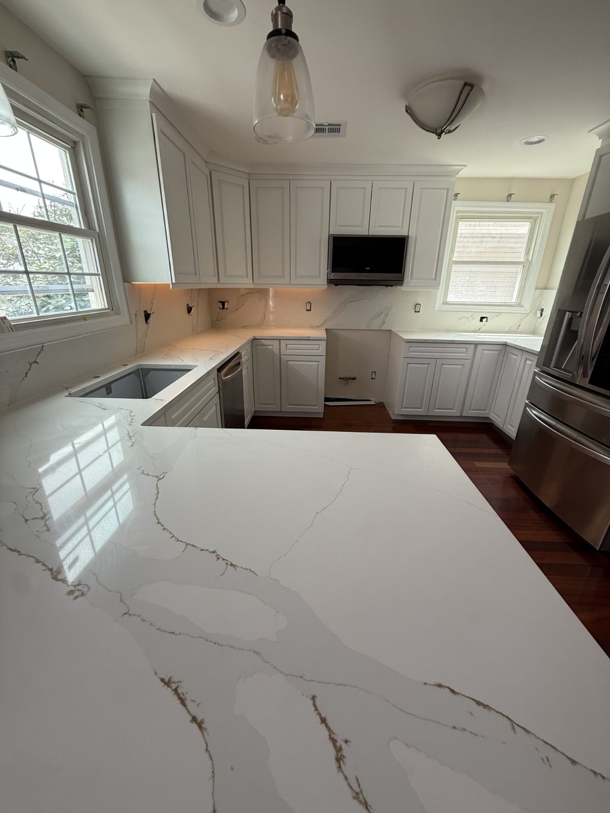 Quartz fabricated and installed by Stone Elegance